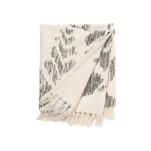 Other - Natural 100% Cotton Throw with Tassels NWT